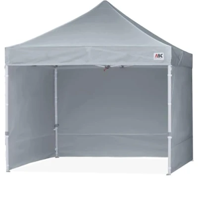 Abbildung von ABCCANOPY 3x3M Faltpavillon, Tragbarer und Stabiler Partyzelt, Wind Regendichter Gartenpavillon, mit 4 Seitenteilen,Grau