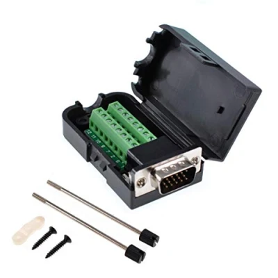 Abbildung von Oiyagai DB15 3+9 D SUB VGA Stecker 3Row 15Pin Adapter Schraubklemme Breakout Board Freies Schweißen