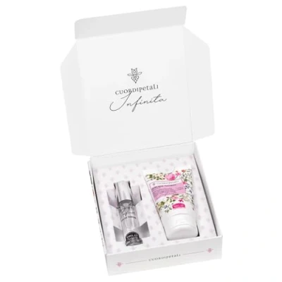 Abbildung von Helan Cuor di Petali Infinita Geschenkbox für Damen mit Damenduft 10 ml und Creme trockene rissige Hände, Reparatur, samtig, auch Nägel, 50 ml, ideal als Geschenk Mutter