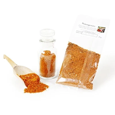 Abbildung von Bratengewürz, Fleischgewürz, Braten Gewürzmischung naturbelassen, Grillgewürz, Barbecue Gewürz, Premiumqualität, BBQ Fleisch Rub, 25g