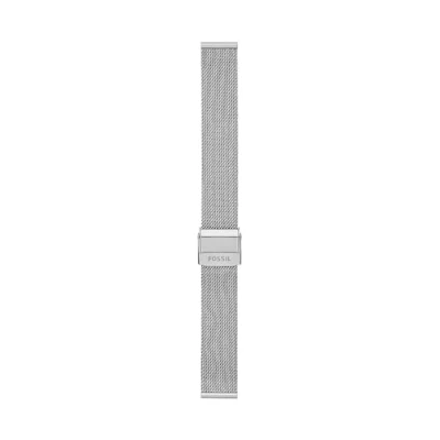 Abbildung von Fossil Uhrenband für Damen 12 mm LiteHide Leder Silber, S161073