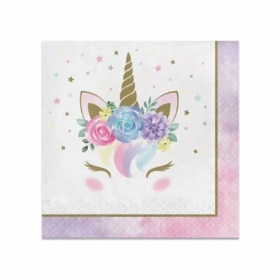 Abbildung von Baby Einhorn Servietten 33x33cm 16 Stücke