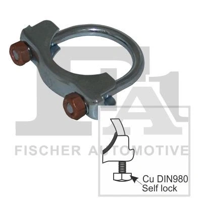 Abbildung von FA1 921 943 Rohrverbinder, Abgasanlage OPEL: Corsa C Schrägheck, VOLKSWAGEN: Polo II Coupe, up! FIAT: Doblo I Cargo
