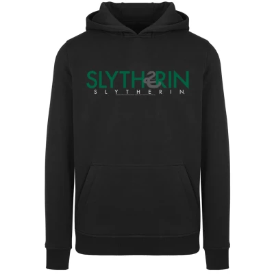Abbildung von F4NT4STIC Harry Potter Slytherin TEXT Kapuzenpullover, Herren, Größe: Large, Black