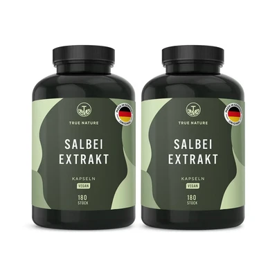 Abbildung von Salbei Kapseln Vegan, 12mg ätherische Öle, 12 Monate Vorrat 360 St