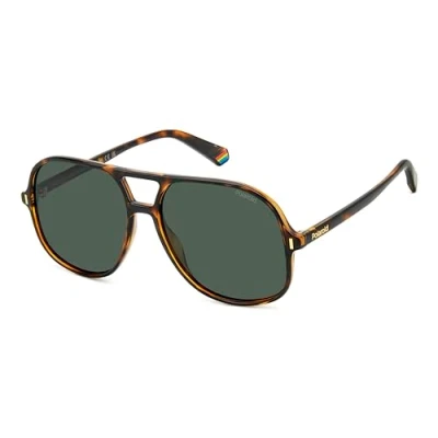 Abbildung von Polaroid Unisex Sonnenbrille, Größe: 57, Havana