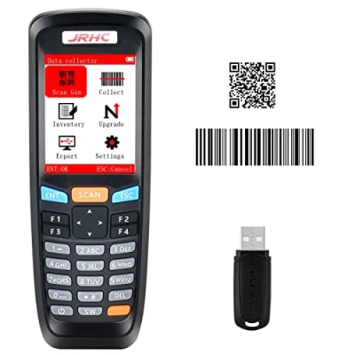Abbildung von JRHC 2D Inventar Barcode Scanner und Sammler mit 2.4GHz Wireless USB Empfänger Multifunktionaler 2.8 Zoll LCD Bildschirm Leser Langer Übertragungsreichweite.