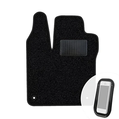 Abbildung von moto MOLTICO Fahrer Fußmatte Auto Velours Fahrerseite Autoteppiche Schwarz Fahrermatte 1 teilig passend für Renault Twingo III Smart Forfour ab 2014