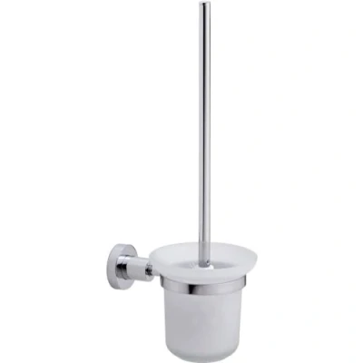 Abbildung von tesa WC Reinigungsbürste 1x LOXX Toilettenbürstengarnitur, Badezimmer, Gäste WC, Wandmontage, (Komplett Set, 2 tlg), chrom weiß 16,5 cm : 11,7 39