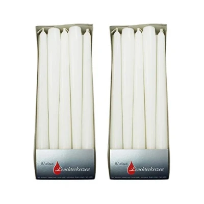 Abbildung von 2er Pack Spitzkerzen weiß, ca. 22 x 240 mm (2 10 Stück)