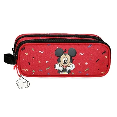 Abbildung von Disney It&#039;s a Mickey Thing Federmäppchen, Doppelfach, Rot, 23 x 9 7 cm, Polyester
