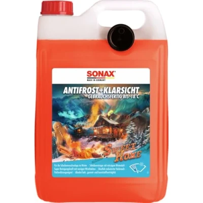 Abbildung von SONAX AntiFrost+KlarSicht bis 18 C Sweet Home (5 Liter) schneller, schlierenfreier und effektiver Scheibenreiniger für den Winter Art Nr. 01365050
