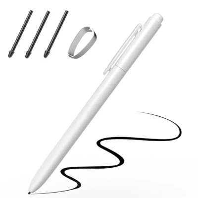 Abbildung von TiMOVO EMR Stift Kompatibel mit Remarkable 2, Digitaler für Radiergummi, Neigung, 4096 Empfindlichkeit, Handflächenabweisung, Eingabestift 2/EMR Geräte, Weiß
