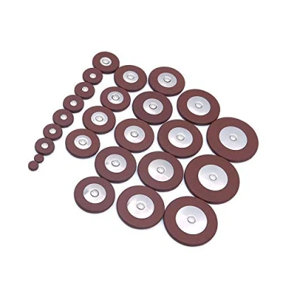Abbildung von Alnicov 25Pcs Sax Lederpads Ersatzzubehör für Altsaxophon Braun