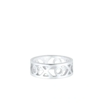 Abbildung von Elli XOXO Ring silvercoloured, Damen, Größe: 54, Silver coloured