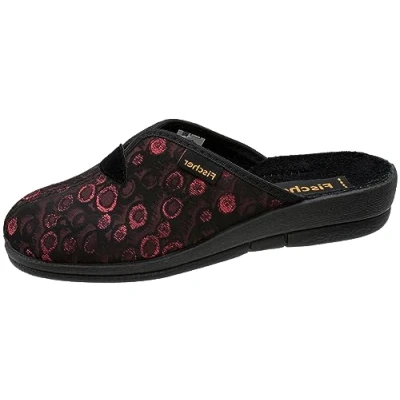 Abbildung von Fischer Markenschuh Dora Pantoffel mit Frotteefutter, Weite H, V Schnitt