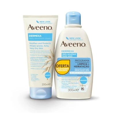Abbildung von Aveeno Pack Dermexa Daily Emollient Cream 200ml Und Body Wash 300ml