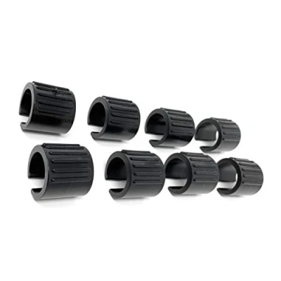 Abbildung von Design61 Klemmschalengleiter 8er Set Stuhlgleiter Bodenschongleiter Ø 24 26 mm ohne Zapfen Silencer Möbelgleiter