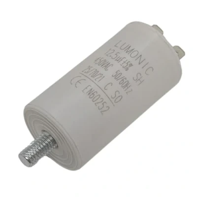 Abbildung von Lumonic Anlaufkondensator mit Stecker 6,3x0,8mm I 12,5µF 450V 34x65mm 12,5uF Motorkondensator Kunststoffgehäuse Betriebskondensator für