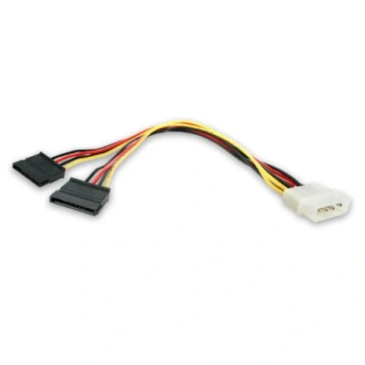 Abbildung von StarTech.com SATA Y Stromkabel Splitter Power Kabel mit 2 x intern 1 Molex (Stecker) (15 pin) Buchse 30cm