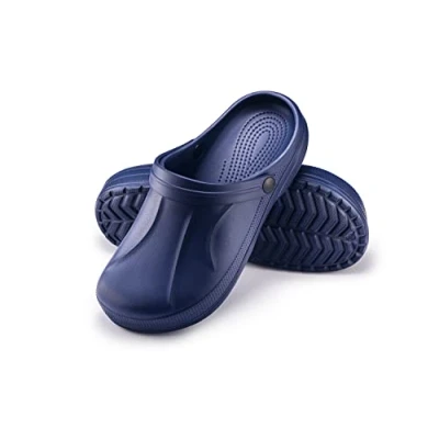Abbildung von ESTRO Gartenschuhe Herren Clogs Gummi Gartenclogs Männer Hausschuhe Leicht Gummischuhe Für F06 (46, Dunkelblau)