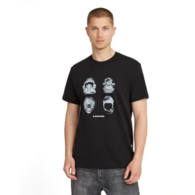 Abbildung von G STAR Graphic Tshirt print, Herren, Größe: Medium, Dk black