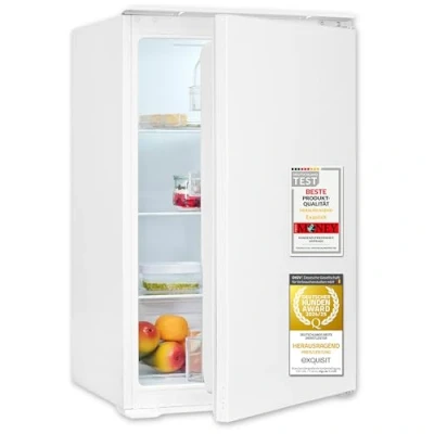 Abbildung von Exquisit Einbaukühlschrank ohne Gefrierfach, 129 Liter Nutzinhalt, 88cm, Schlepptürmontage, EKS5131 V 040E weiss