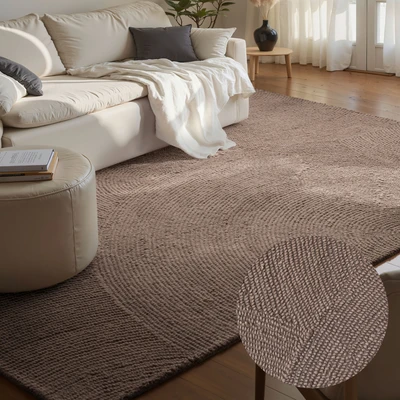 Abbildung von HANSE Home Wollteppich &quot;Eleni&quot;, rechteckig, 18 mm Höhe, Handgetuftet, Wolle, Natur, Wohnzimmer, Schlafzimmer, Skandi, Hygge