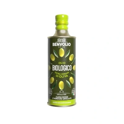 Abbildung von Olivenöl BIO Extra VERGINE BENVOLIO 1938 500 ml Kaltgepresst 100% Italienisches Unverwechselbarer Geschmack Metallflasche Virgin Olive Oil Nativ