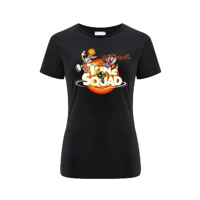 Abbildung von ERT GROUP Women&#039;s 2 T Shirt, Space Jam 031 Black, X Large