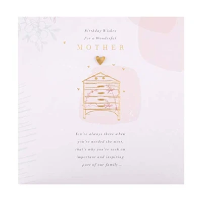 Abbildung von Hallmark Geburtstagskarte für Mutter modernes Design mit herzlicher Botschaft