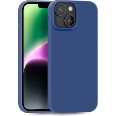 Abbildung von MyGadget Hülle kompatibel mit iPhone 14 robuste Silikon Schutzhülle TPU Case Slim Silikonhülle Back Cover Ultra Kratzfest Handyhülle matt Dunkelblau