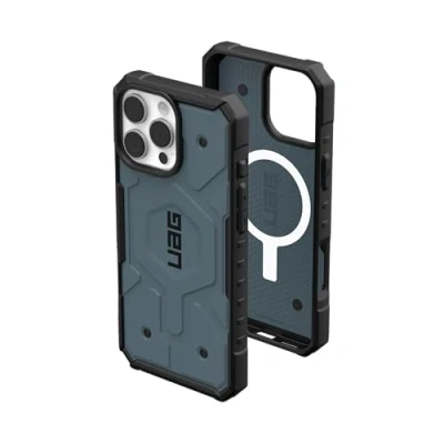 Abbildung von Apple iPhone 16 Pro Max Hülle MagSafe Kunststoff UAG Hard Case/Backcover Handyhülle Blau Shockproof/Stoßfest