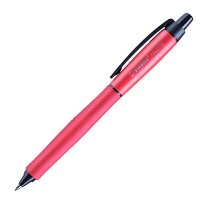 Abbildung von Tintenroller mit Druckmechanik STABILO PALETTE Strichbreite F (0, 4 mm) 10er Pack rot