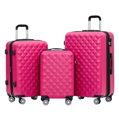 Abbildung von BEIBYE Zwillingsrollen 2066 Hartschale Trolley Koffer Reisekoffer Gepäck M L XL Set (Peach, Set)
