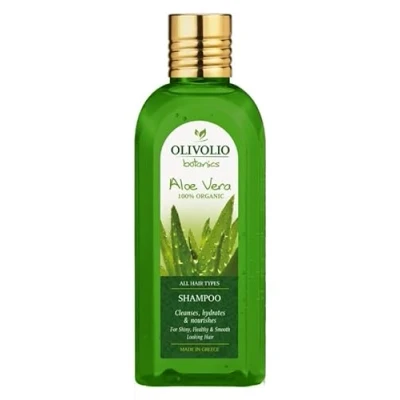 Abbildung von Olivolio Shampoo mit 86% natürlichen Inhaltsstoffen &amp; 100% Bio Aloe Vera ohne Mineralöl und Parabene 200 ml