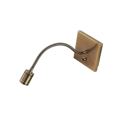 Abbildung von Lindby LED Wandleuchte Mayar, messing, Metall, Flexarm, 35cm