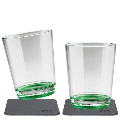 Abbildung von Silwy mehrweg magnetische Trinkgläser 0,25 l (Set von 2) Sour Green