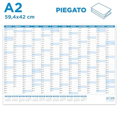 Abbildung von Wandkalender 2025 59 x 42 cm Positiv gefaltet Wandformat Maxi A2