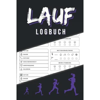 Abbildung von Lauflogbuch: Lauftagebuch für Läuferin und Läufer Journal Jogger, Halbmarathon Marathon über 380 Läufe mehr als 52 Wochen tracken ... Notizbuch zum Ausfüllen Taschenbuch A5