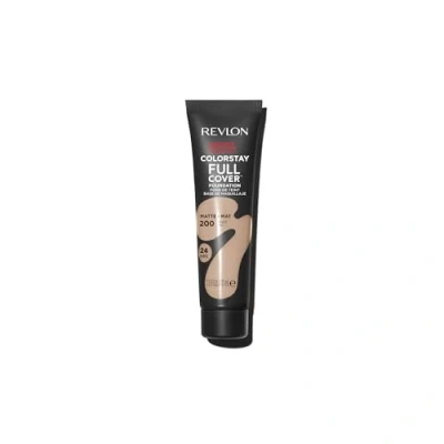 Abbildung von Revlon ColorStay Full Cover Longwear Matte Foundation, hitze und schweißbeständig, leichtes Gesichts Make up, hautfarben (200), 30ml