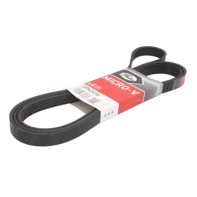 Abbildung von GATES Micro V 6PK2490 Keilrippenriemen 2490 6 Polyester, EPDM (Ethylen Propylen Dien Kautschuk) AUDI: Q7, A4 B7 Avant, A6 C6 Avant