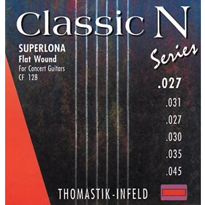 Abbildung von Thomastik Einzelsaite E6 .045 Chromstahl geschliffen und poliert CF45 für Klassikgitarre Classic N Series Superlona light Satz CF128, CF127