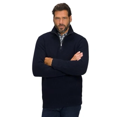 Abbildung von JP1880 Troyer Strickpullover, Herren, Größe: 3XL, Navy blau