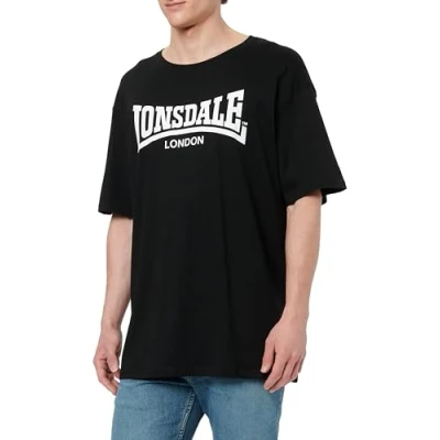 Abbildung von Lonsdale Normale Passform Fulwood Tshirt print, Herren, Größe: XL, Black white