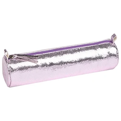 Abbildung von Clairefontaine 410106C Schlampermäppchen aus Leder Celeste Rund Ø5,5 x 22cm, 1 Stück, Rosa