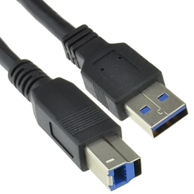 Abbildung von kenable USB 3,0 SuperSpeed Kabel Stecker A Zum B Schwarz 2 m [2 Meter/2m]