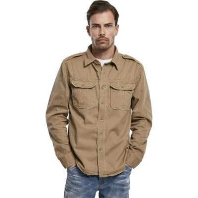 Abbildung von Brandit Vintage Hemd Camel, Herren, Größe: Small, Camel