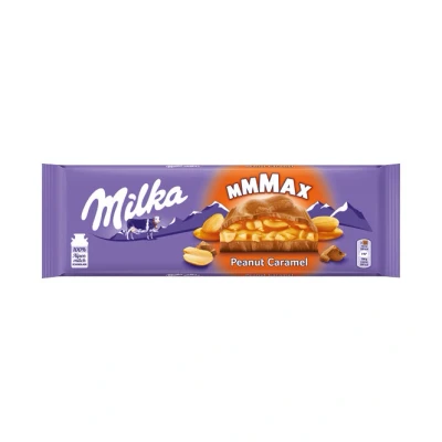 Abbildung von Milka Peanut Caramel 1 x 276g I Großtafel Alpenmilch Schokolade mit Karamell, Erdnüssen und Knusper Reis Nuss aus 100% Tafelschokolade