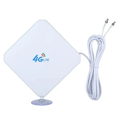 Abbildung von ASHATA 4G LTE Antenne,TS9 3G Hochleistung Antenne 35dBi Netzwerk Verstärker Antenne,4G WiFi Router Signalverstärker Wireless Antenna mit 2 TS9 Anschlüsse Weiß